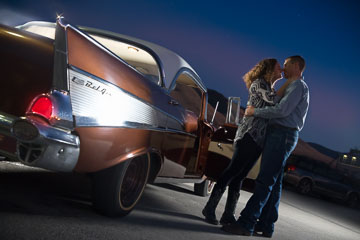 couple photographed for engagement announcement